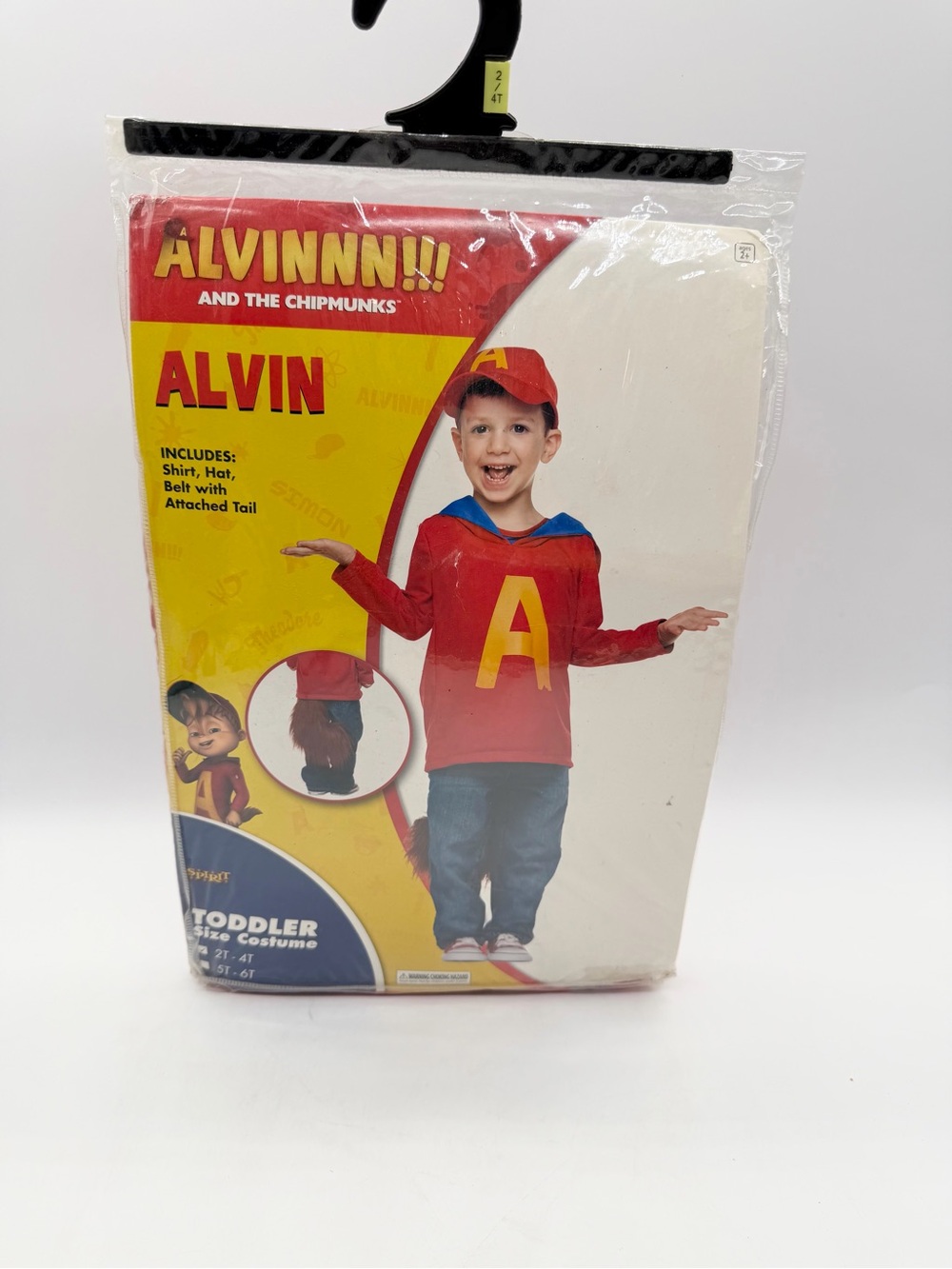 Spirit Halloween Alvin & The Chipmunks ALVIN Halloween Costume New Size 2T-4T